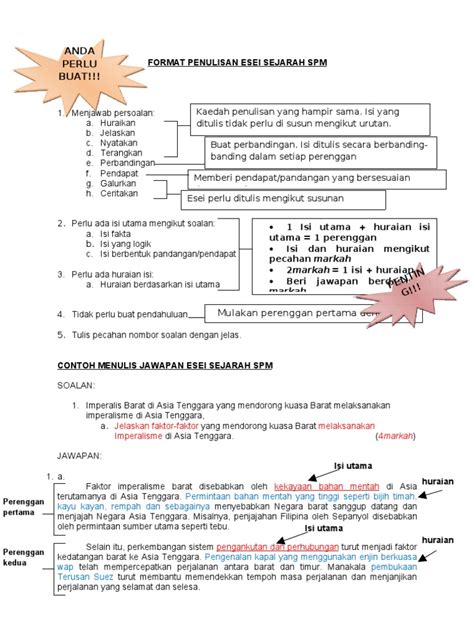 Contoh Jawapan Soalan Esei Sejarah Tingkatan 4 Image