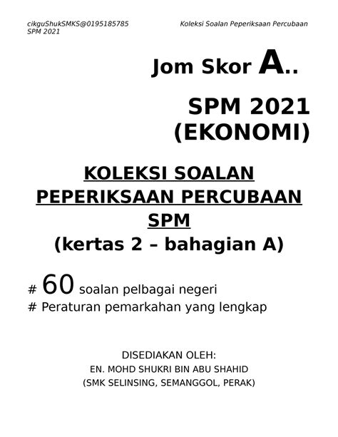 Jawapan Trial Spm Selangor 2021 Image